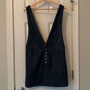 Dark Denim Overall Dress